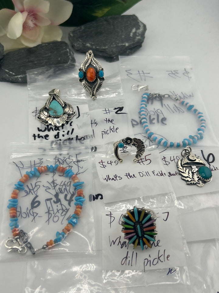 RESERVED FOR: What's the dill pickle - 4/4/2025 Friday App show Live Show -   7 Sterling Silver Items
