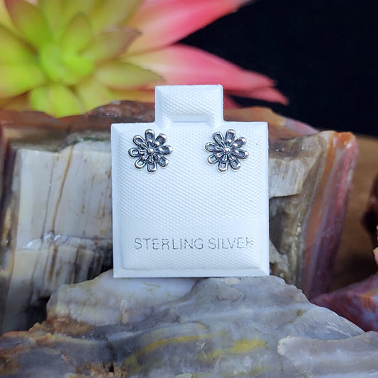 Sterling Silver 925 flower stud earrings