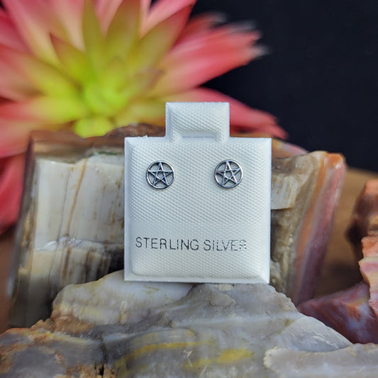 Sterling Silver 925 star stud earrings