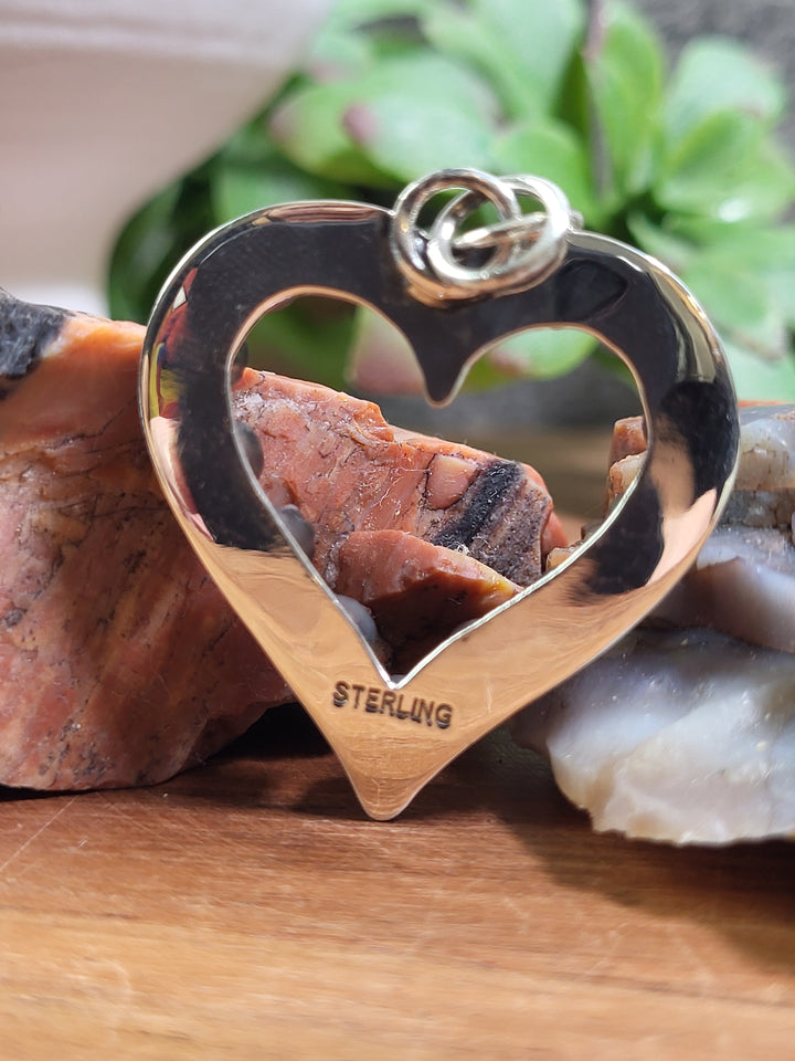 Natural Turquoise Heart Pendant 925 Sterling Silver