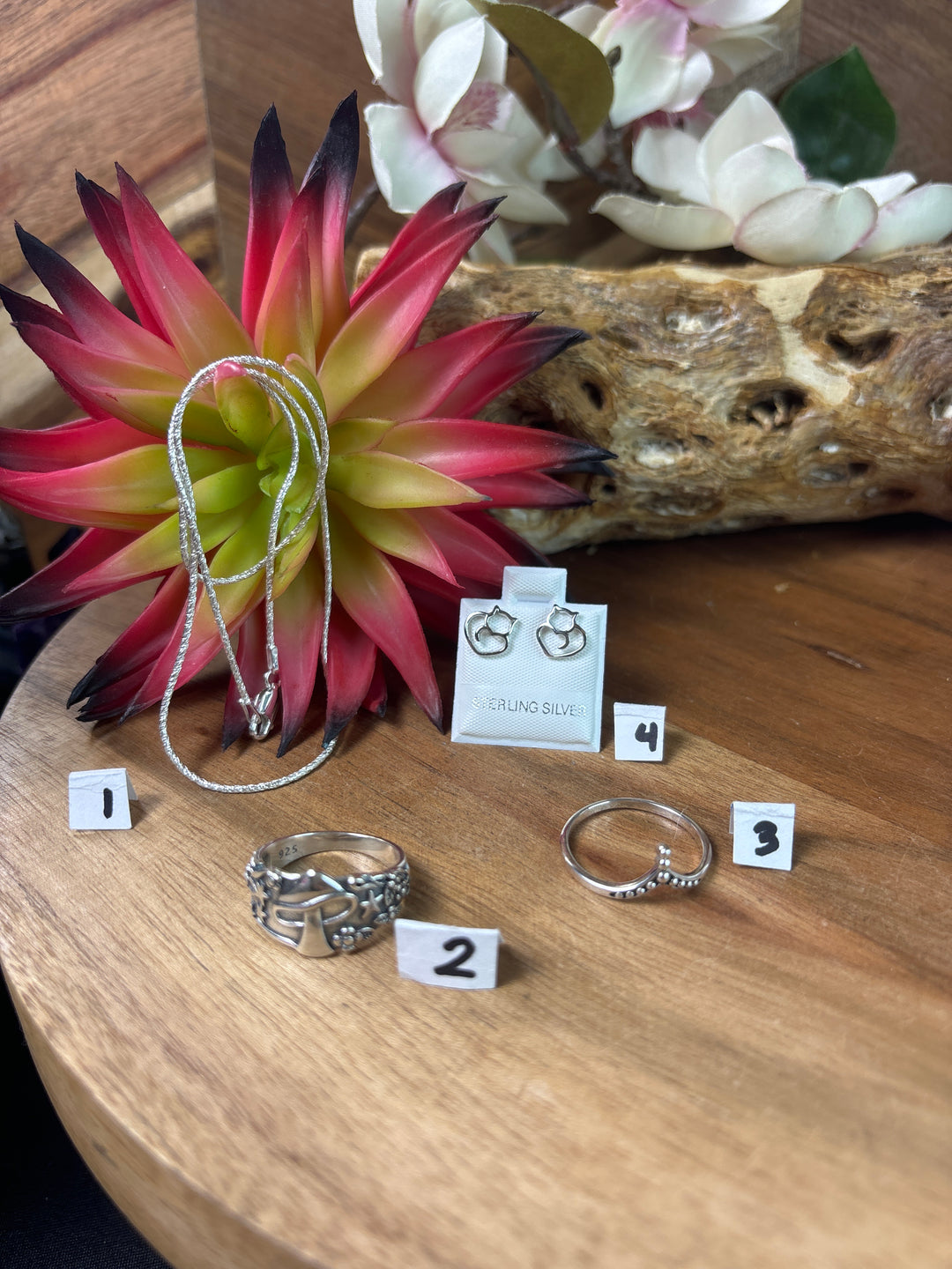 RESERVED FOR: Stephanie 7/25/24- 4 Sterling Silver Items