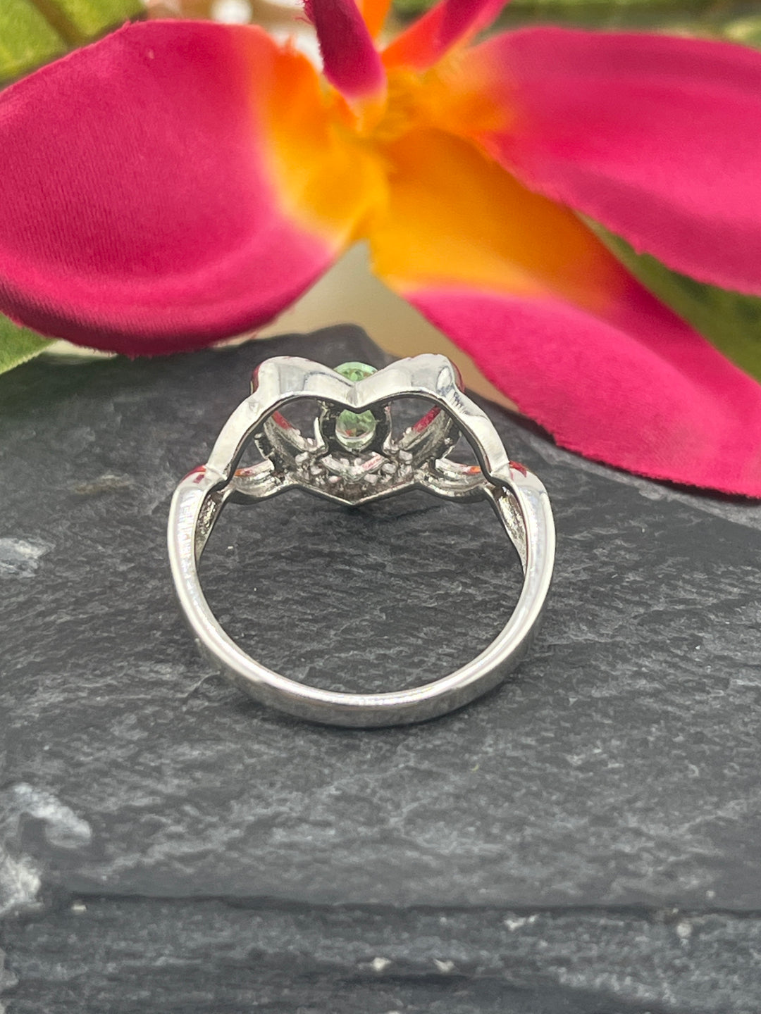 Peridot and 925 Sterling Silver Ring