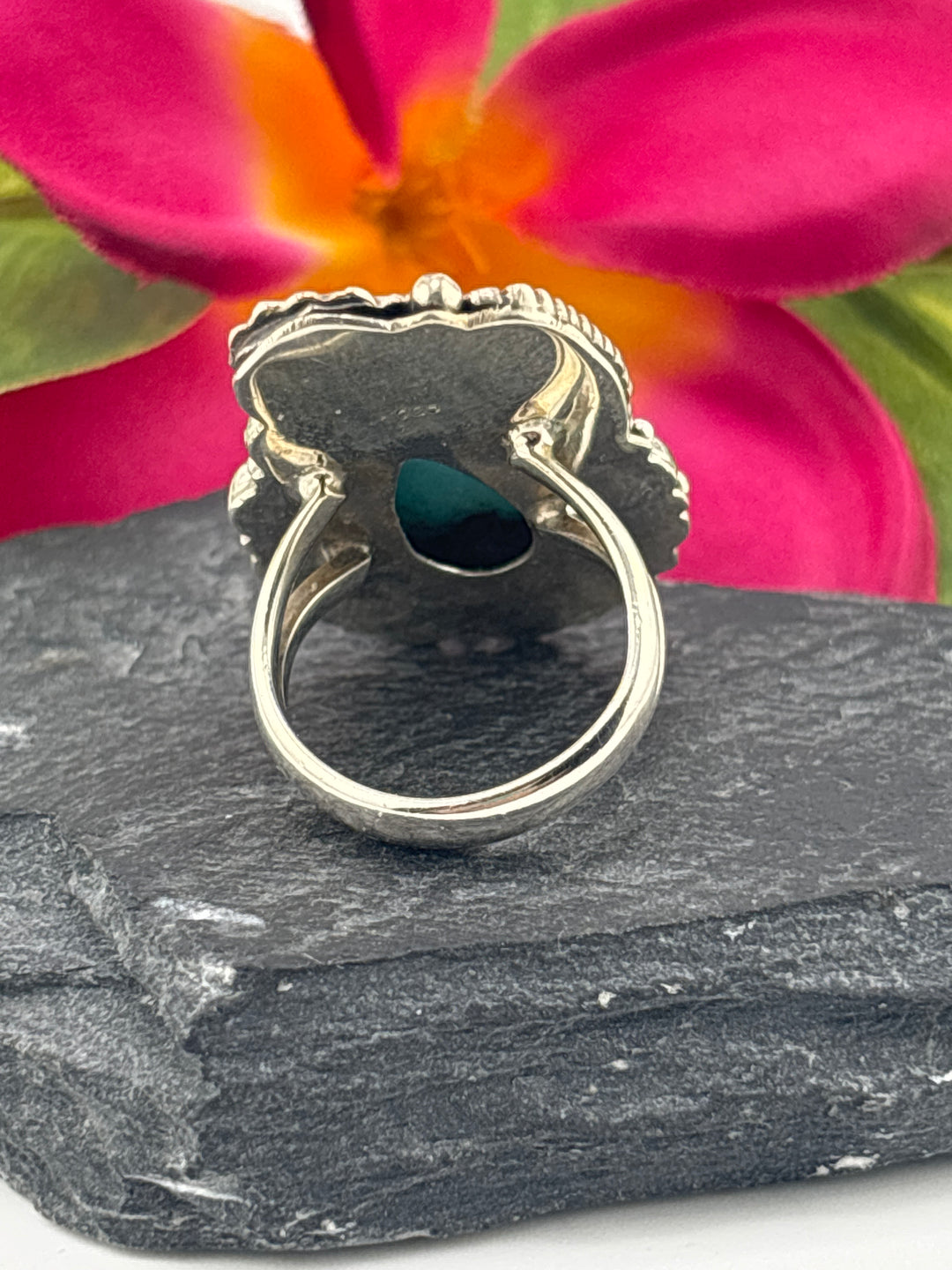 Turquoise and 925 Sterling Silver Ring Size 6