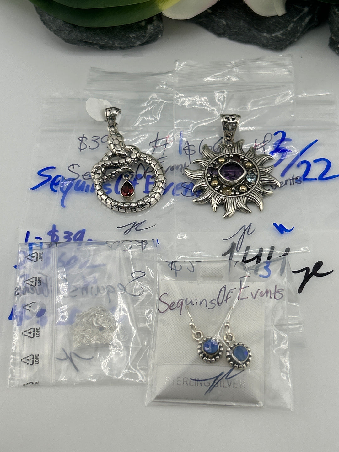 RESERVED FOR: SequinsOfEvents - 5/22/2025 tiktok Live Show - 4 Sterling Silver Items