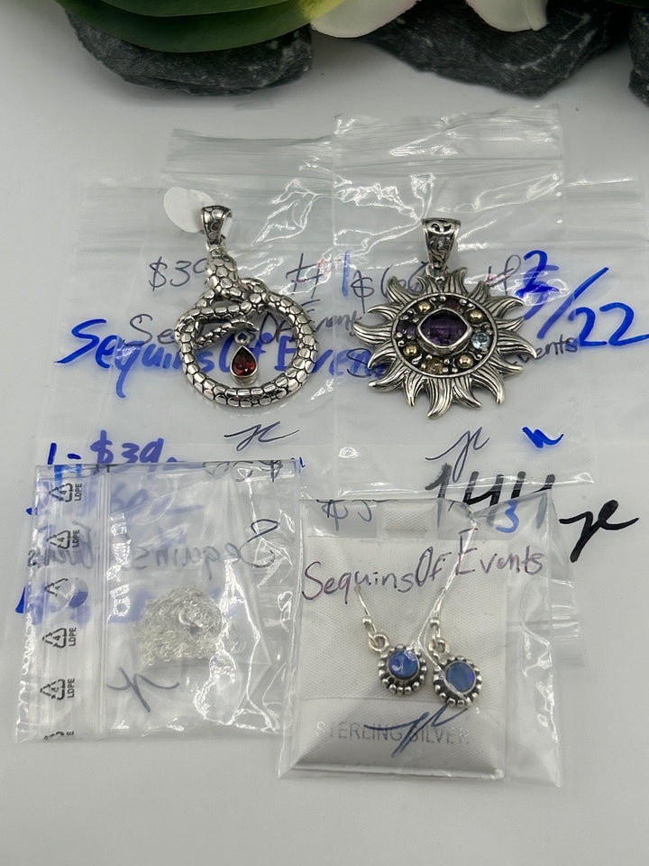 RESERVED FOR: SequinsOfEvents - 5/22/2025 tiktok Live Show - 4 Sterling Silver Items