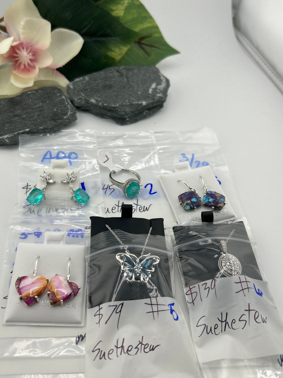 RESERVED FOR: Suethestew- 3/29/2025 The Collective Boutique App Live Show - 6 Sterling Silver Items