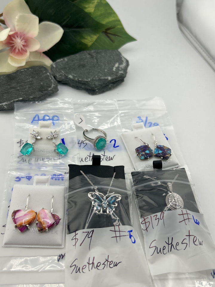RESERVED FOR: Suethestew- 3/29/2025 The Collective Boutique App Live Show - 6 Sterling Silver Items