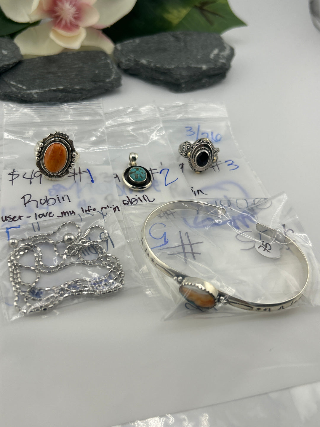 RESERVED FOR: ☘️Robin☘️ - 3/26/2025 tiktok Live Show - 5 Sterling Silver Items