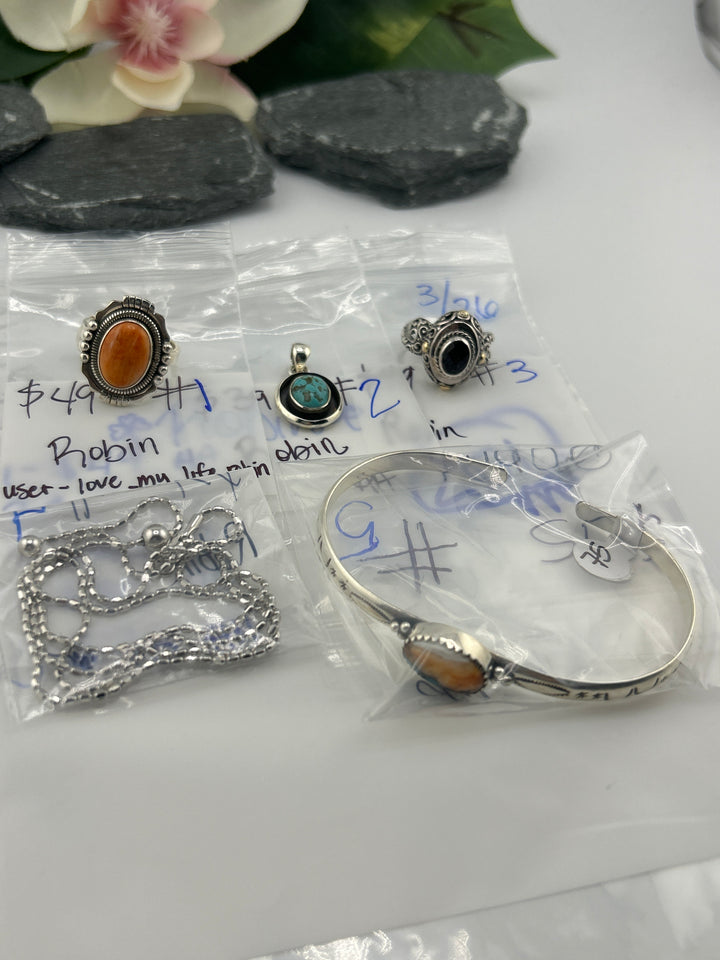 RESERVED FOR: ☘️Robin☘️ - 3/26/2025 tiktok Live Show - 5 Sterling Silver Items