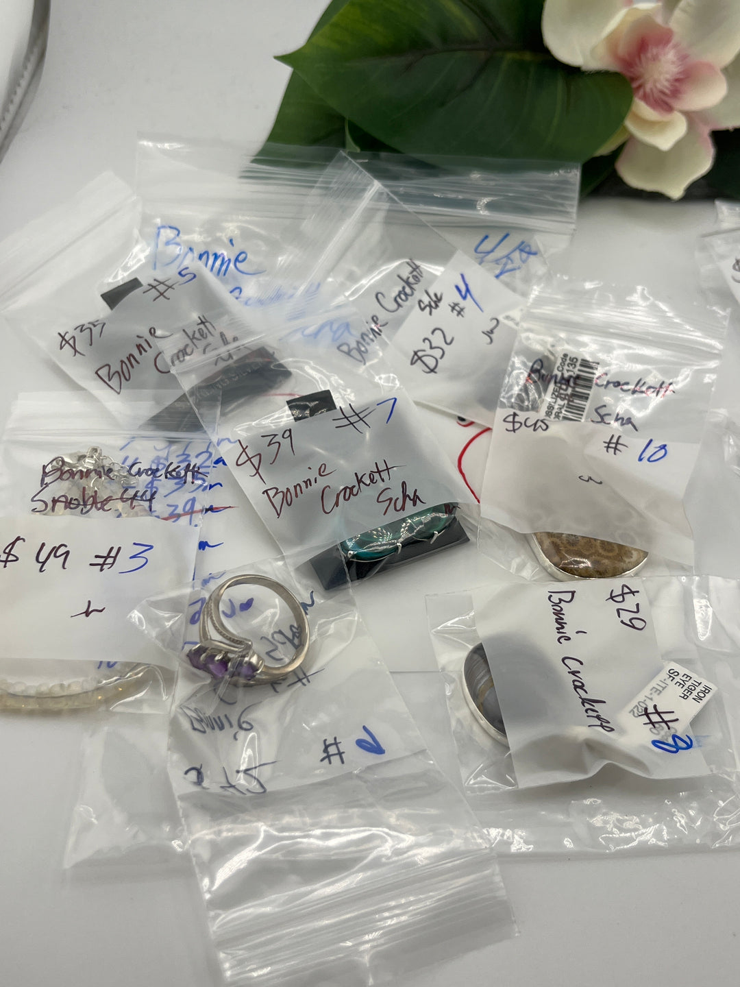 RESERVED FOR: Bonnie Crockett Scha - 4/26/2025 tiktok Live Show - 7 Sterling Silver Items