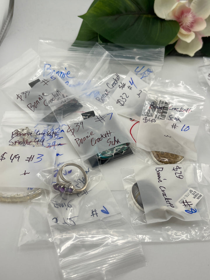 RESERVED FOR: Bonnie Crockett Scha - 4/26/2025 tiktok Live Show - 7 Sterling Silver Items