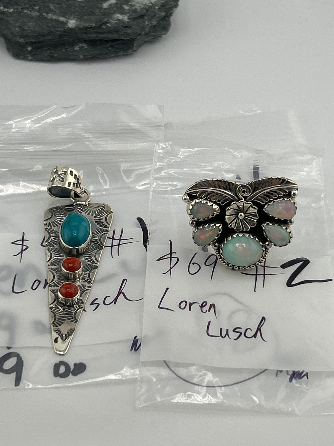 RESERVED FOR: Loren Lusch 4/4/2025 Friday App show Live Show -  2 Sterling Silver Items
