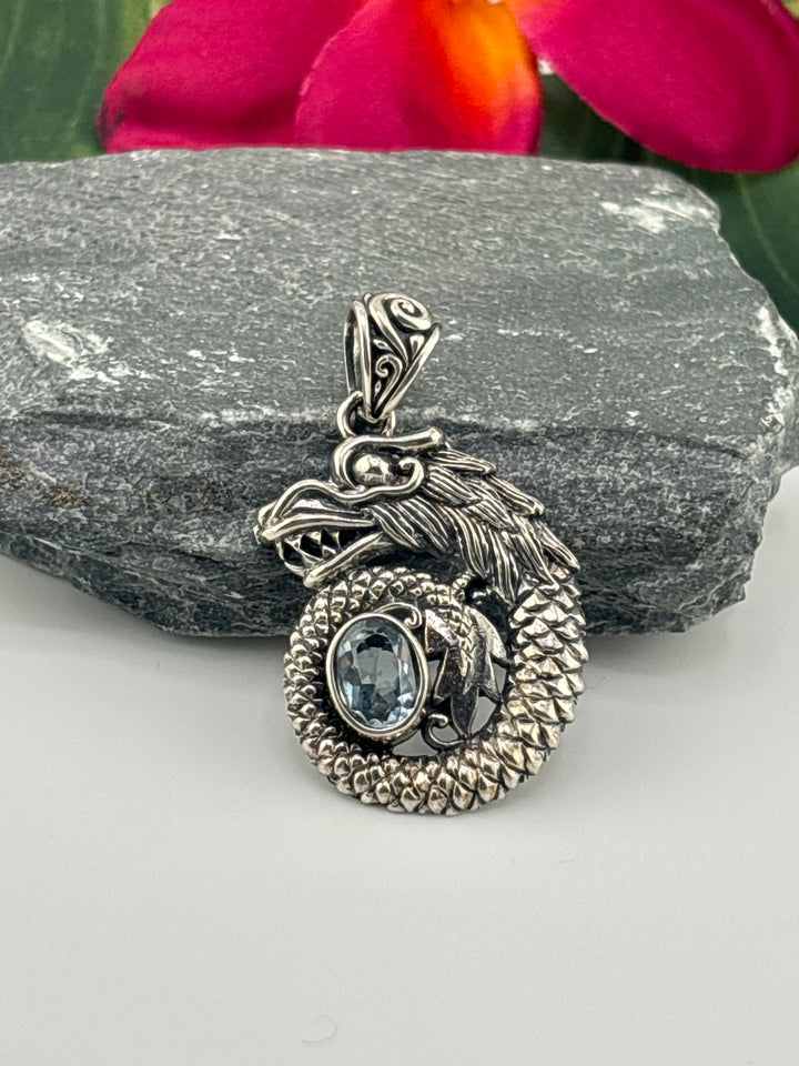 Bali Topaz Dragon Pendant