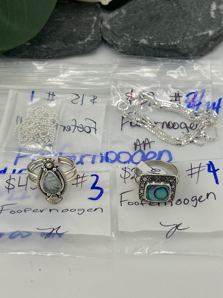 RESERVED FOR: Foofernoogen- 4/14/2025 tiktok Live Show - 4 Sterling Silver Items