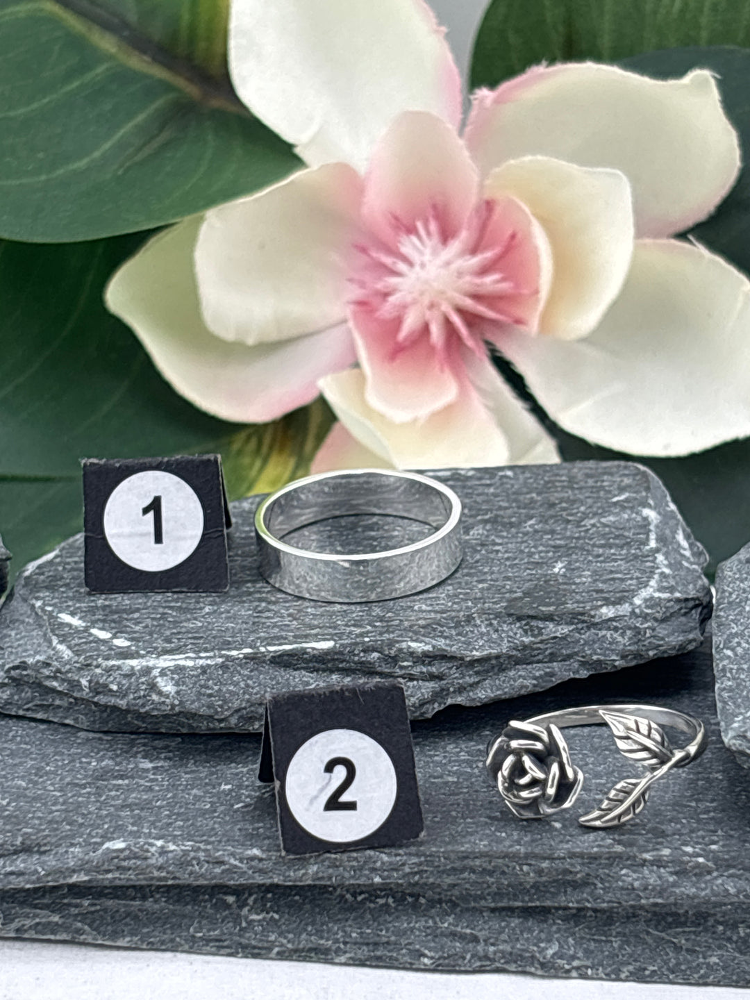 RESERVED FOR: Flower & Moon Crystals - A.M -1/6/2025 - 2 Sterling Silver Items