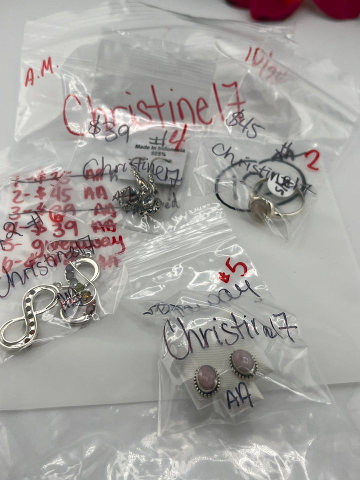 AM SHOW 48HR RESERVED FOR: Christine17 - 10/24/2025 FL tiktok Live Show - 4 Sterling Silver Items