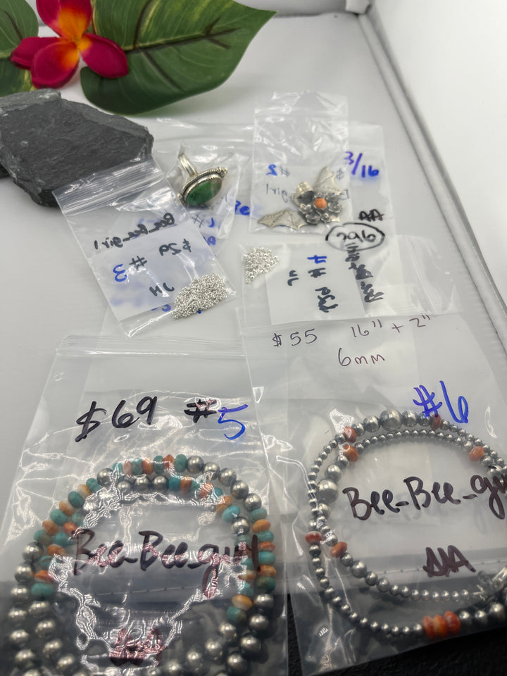 RESERVED FOR: Bee_Bee_girl - 3/16/2025 Live Show - 6 Sterling Silver Items