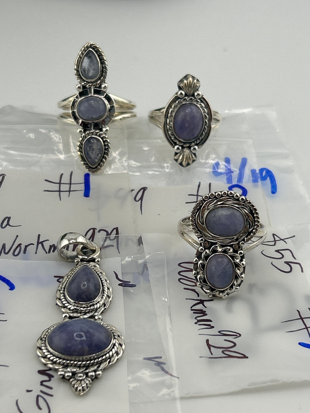RESERVED FOR: Gina Workman929- 4/19/2025 tiktok Live Show - 4 Sterling Silver Items