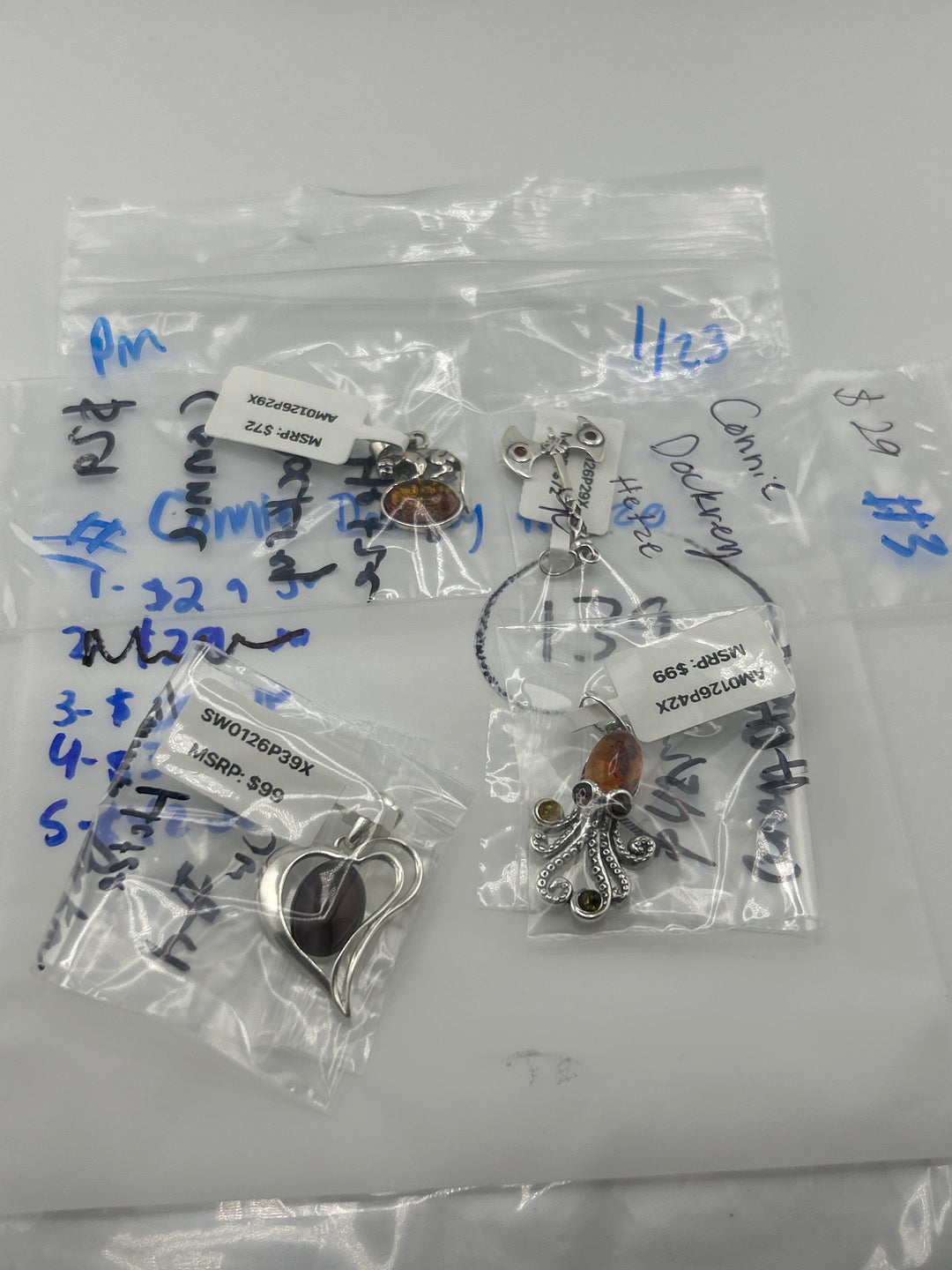 Connie Dockrey Hetze - 1/23/26 PM - 4 925 Sterling Silver Items