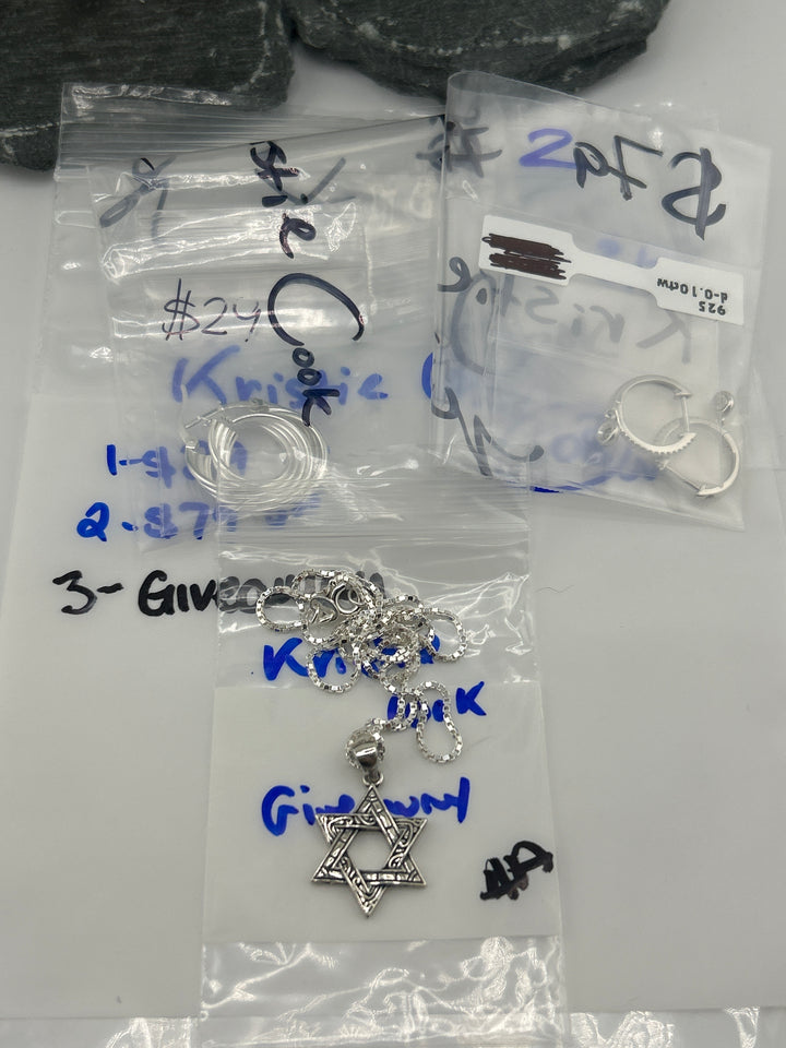 RESERVED FOR: Kristie Cook- 3/30/2025 tiktok Live Show -3  Sterling Silver Items