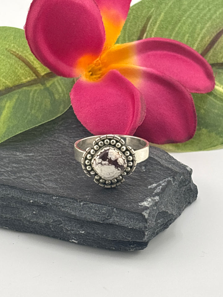 Wild horse jasper and 925 Sterling Silver Ring
