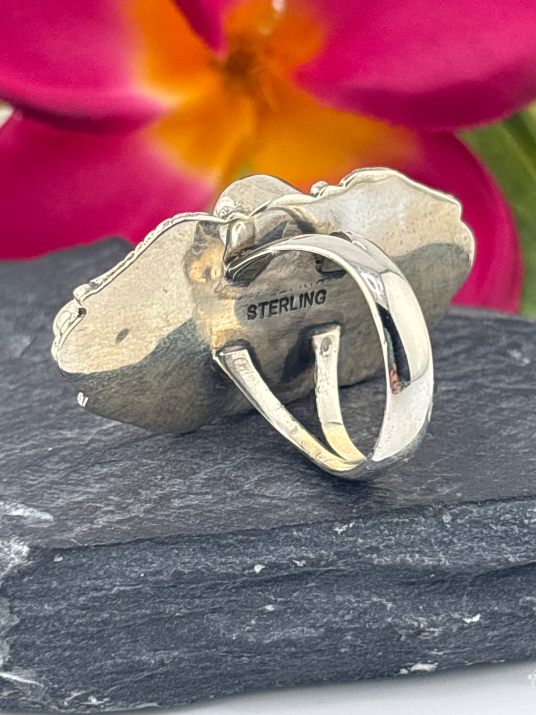 Turquoise and 925 Sterling Silver Ring Size 6