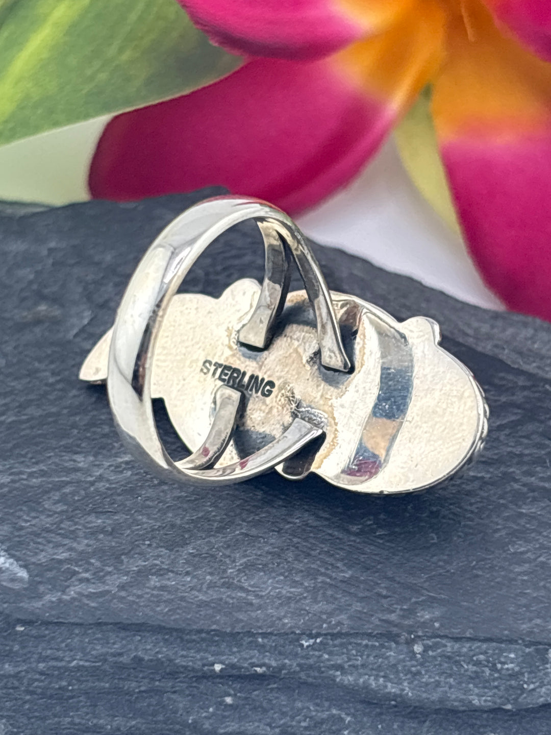 Turquoise and 925 Sterling Silver Ring Size 9.5