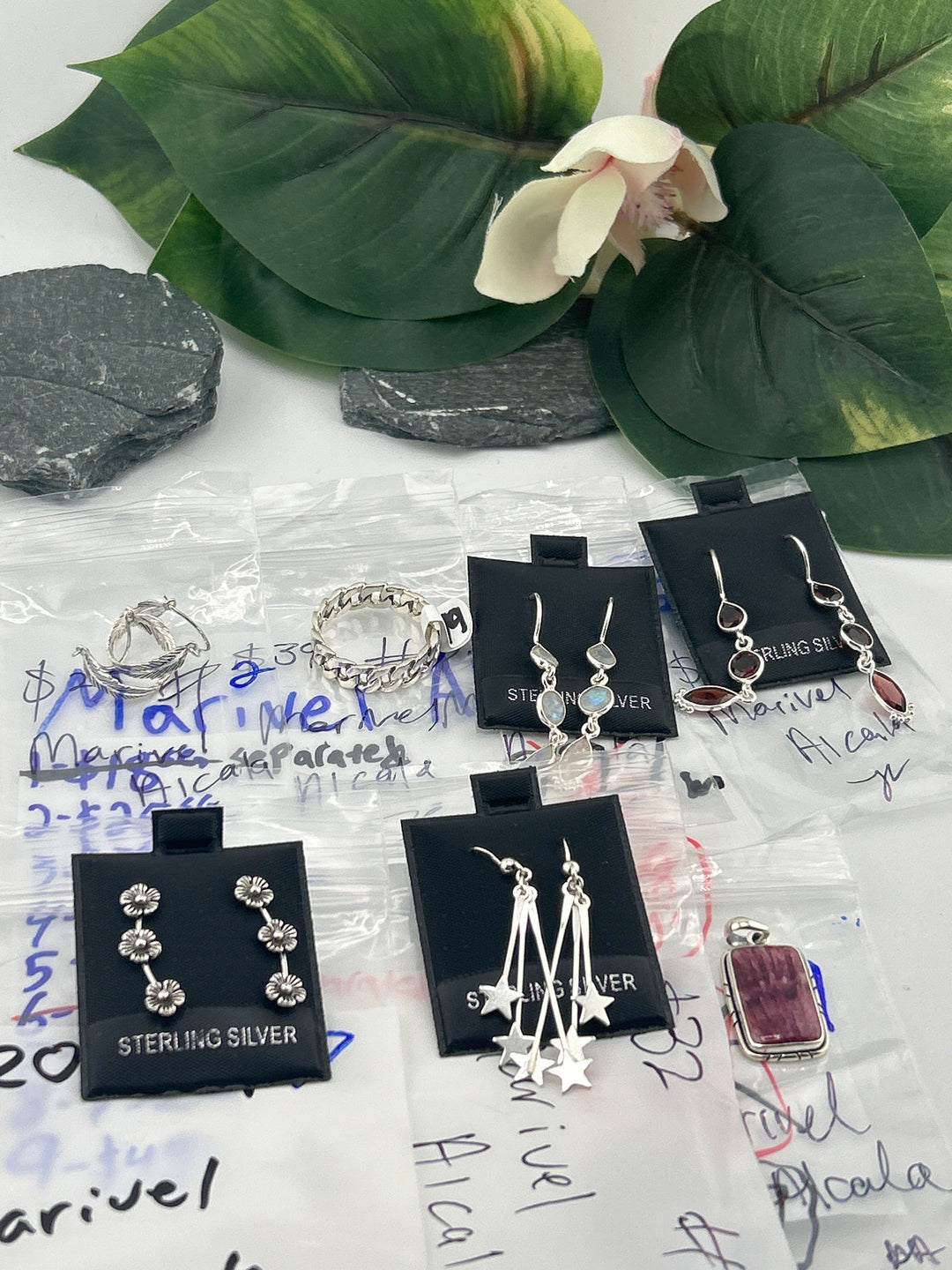 RESERVED FOR: Marivel Alcala - 5/29/2025 tiktok Live Show - 7 Sterling Silver Items
