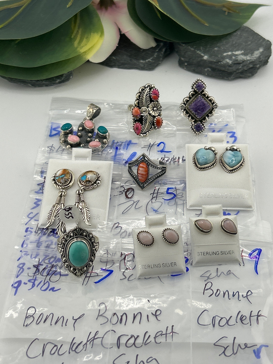 RESERVED FOR: Bonnie Crockett Scha - 5/23/2025 tiktok Live Show - 9 Sterling Silver Item