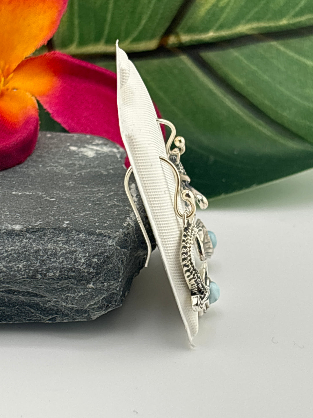 Larimar Mermaid Dangle Earrings