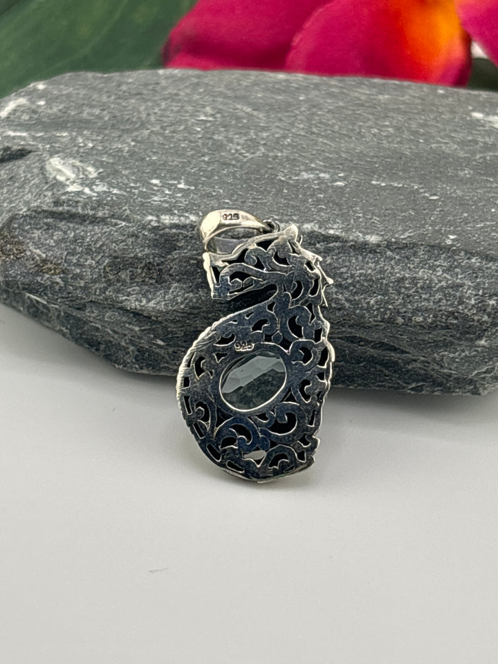 Bali Topaz Dragon Pendant