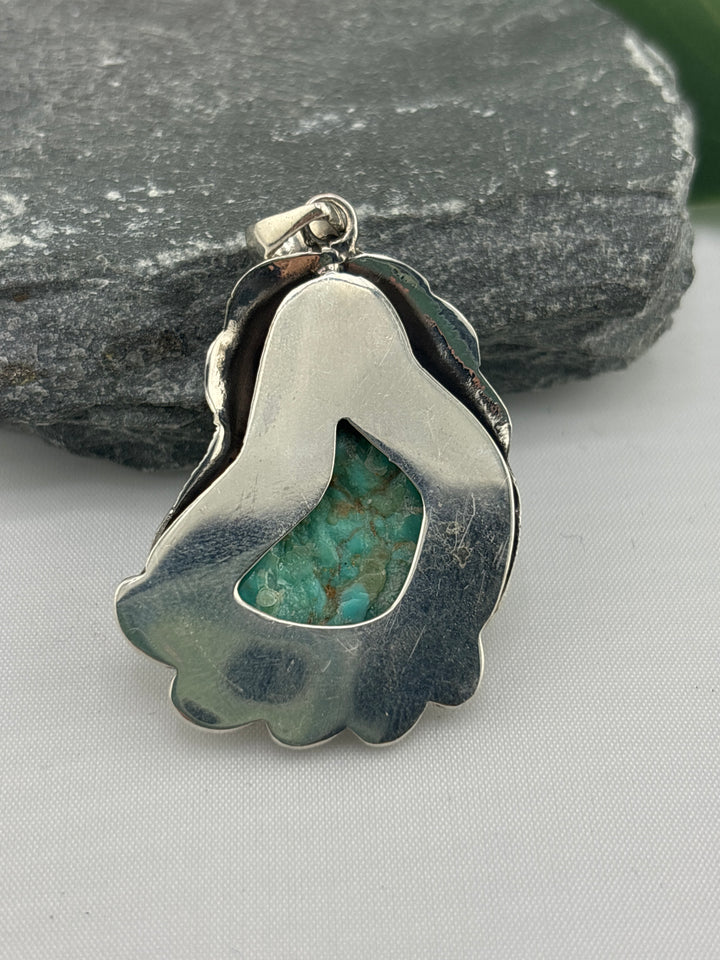 Raw Kingman Turquoise Pendant
