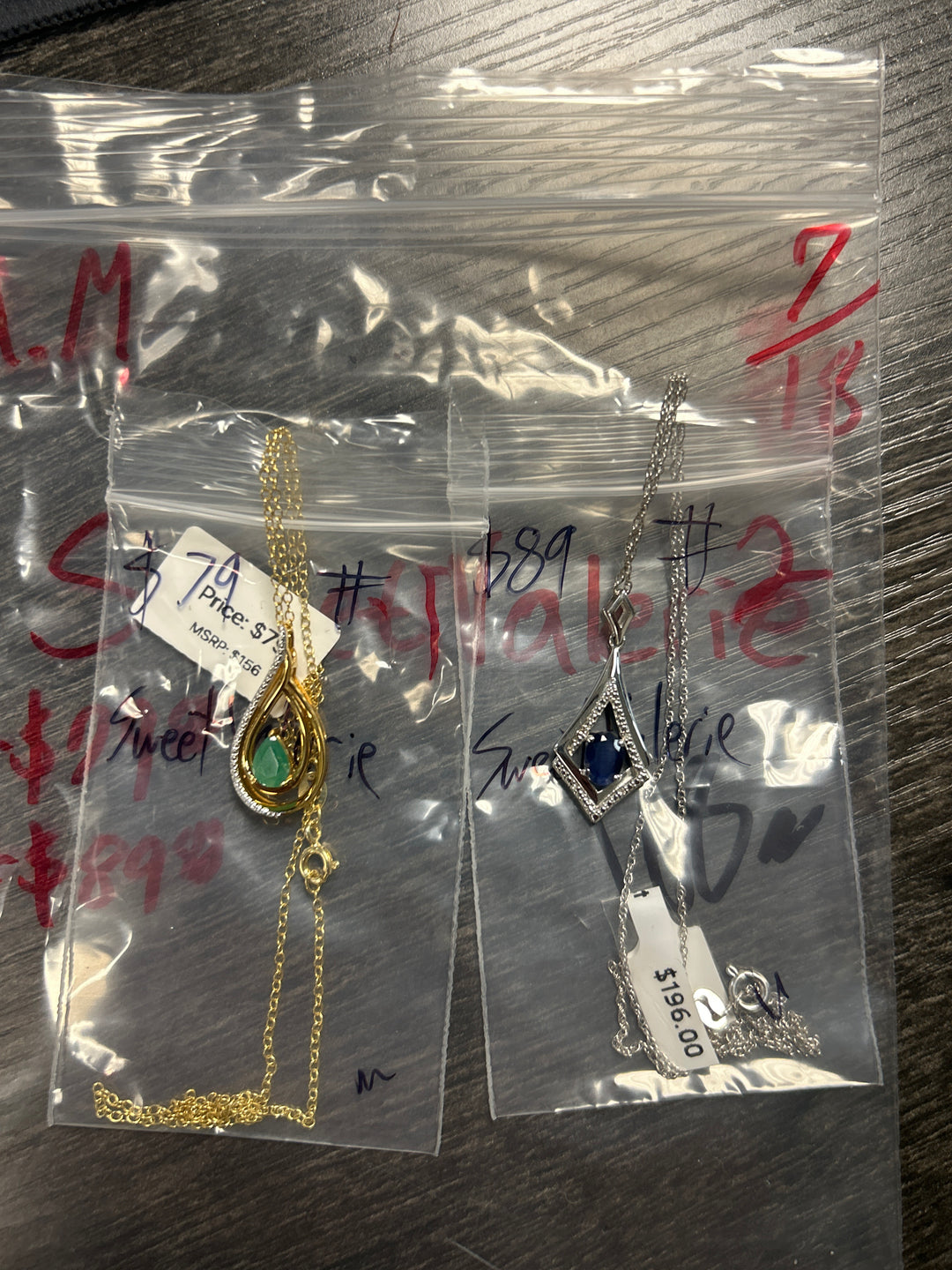 AM SHOW 48HR - RESERVED FOR: SweetValerie - 7/18/2025 FL tiktok Live Show - 2 Sterling Silver Items