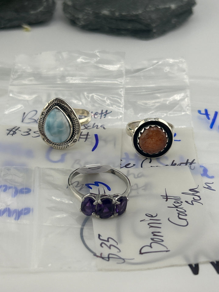RESERVED FOR: Bonnie Crockett Scha - 4/16/2025 tiktok Live Show - 3 Sterling Silver Items