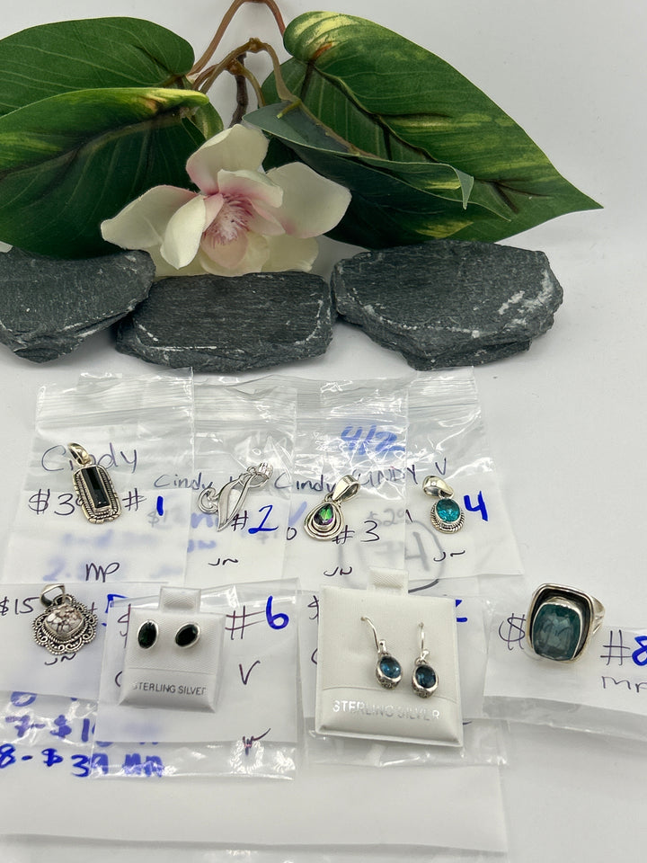 RESERVED FOR: CINDY V- 4/2/2025 Tiktok Live Show - 8 Sterling Silver Items