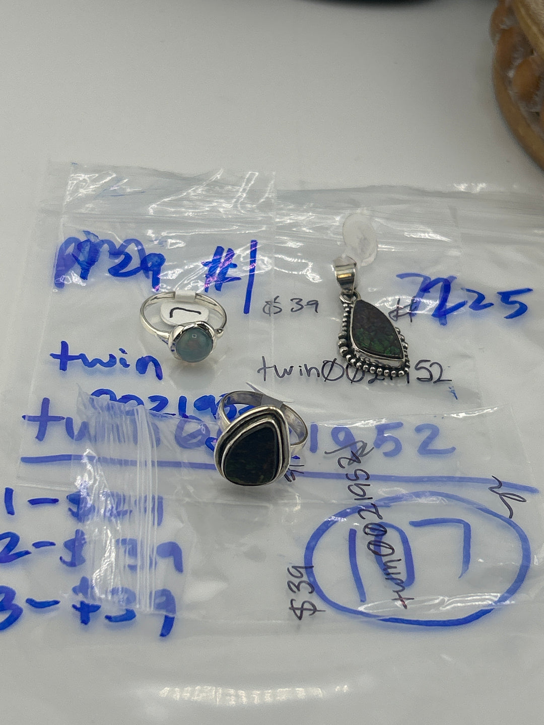 PM SHOW 48HR - RESERVED FOR: twin0021952  - 7/25/2025 FL tiktok Live Show - 3 Sterling Silver Items