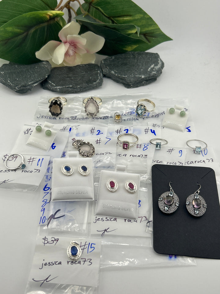 RESERVED FOR: jessica roca73 - 3/27/2025 tiktok Live Show - 15 Sterling Silver Items