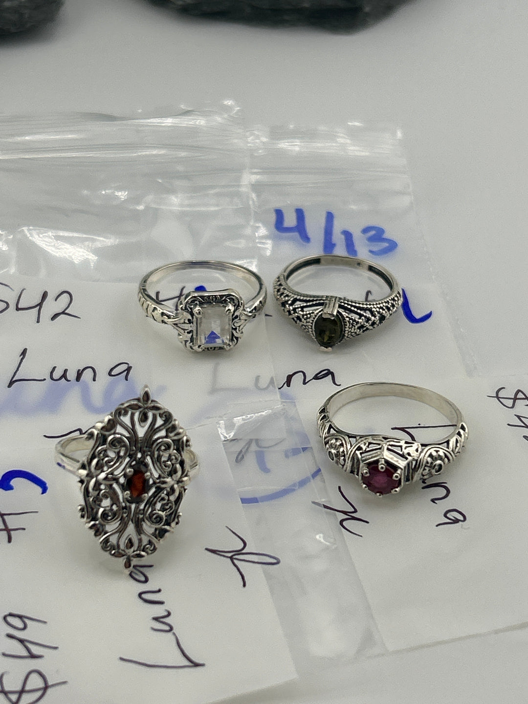 RESERVED FOR: Luna - 4/13/2025 tiktok Live Show -4 Sterling Silver Items