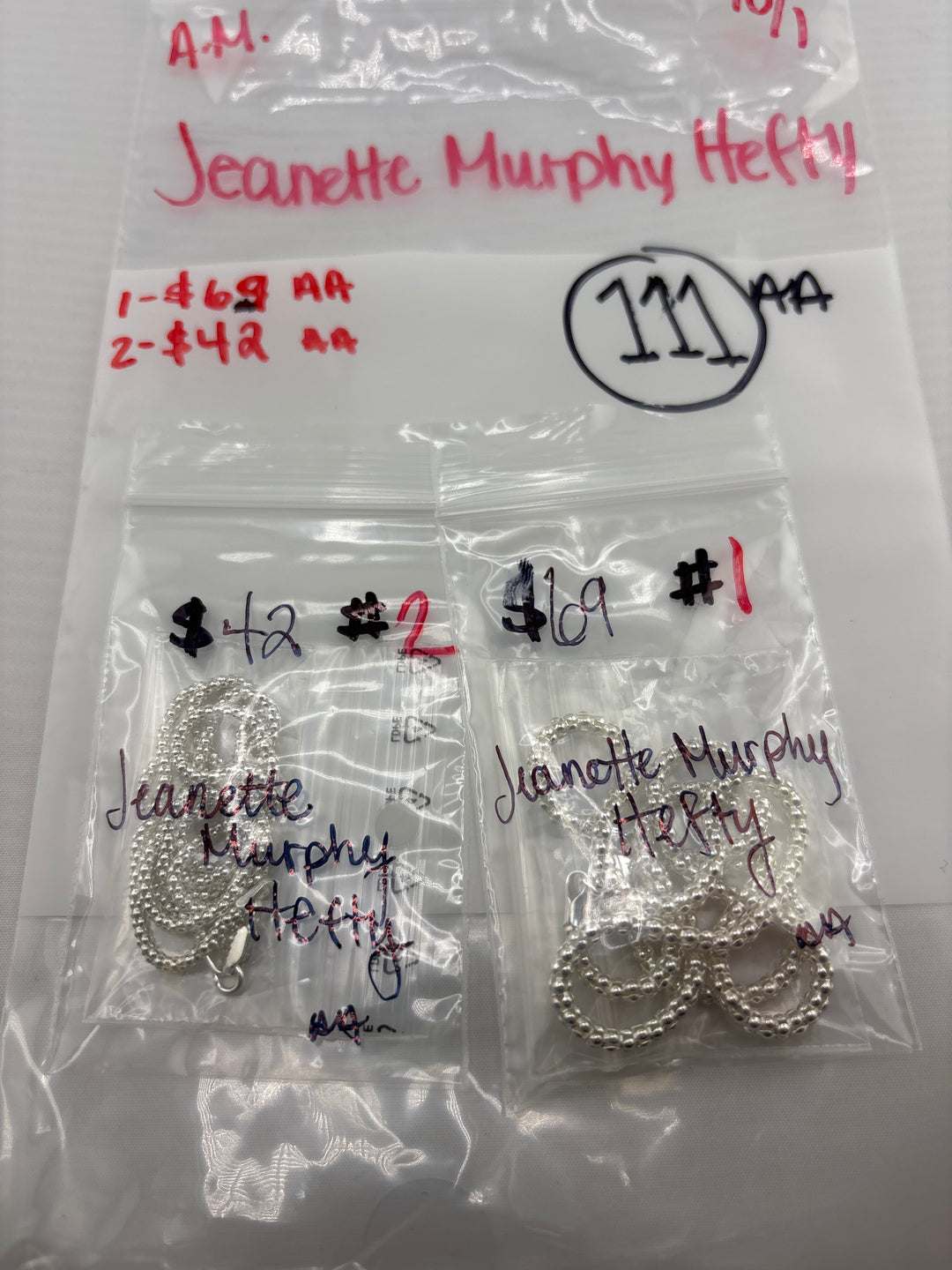AM SHOW 48HR RESERVED FOR: Jeanette Murphy Hefty - 10/1/2025 FL tiktok Live Show - 2 Sterling Silver Items