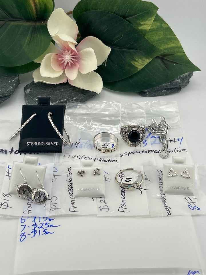 RESERVED FOR: francesspatafora - 4/25/2025 tiktok Live Show - 8 Sterling Silver Items