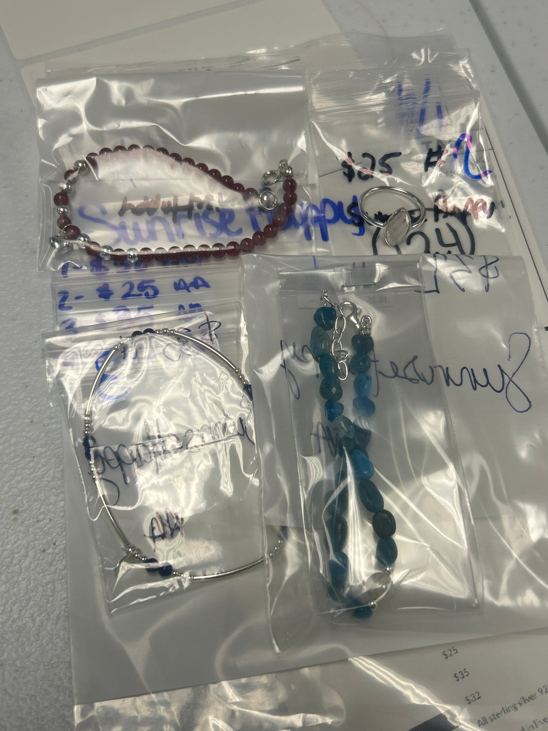 RESERVED FOR: SunriseHappy- 6/1/2025 tiktok Live Show - 4 Sterling Silver Items