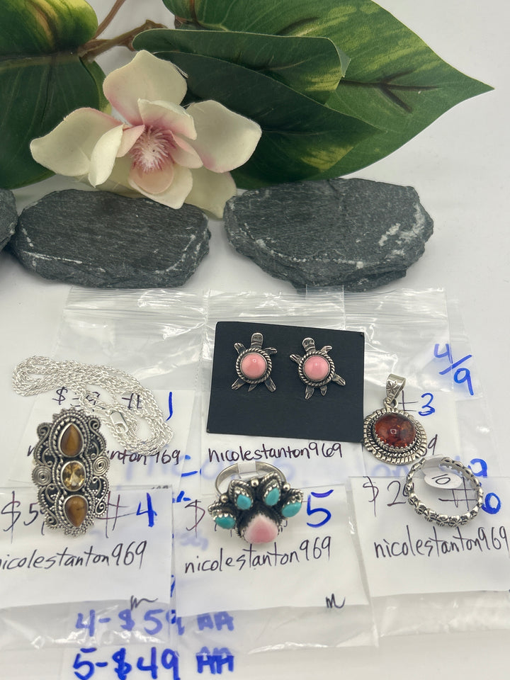 RESERVED FOR: nicolestanton969 - 4/9/2025 tiktok Live Show -  6 Sterling Silver Items