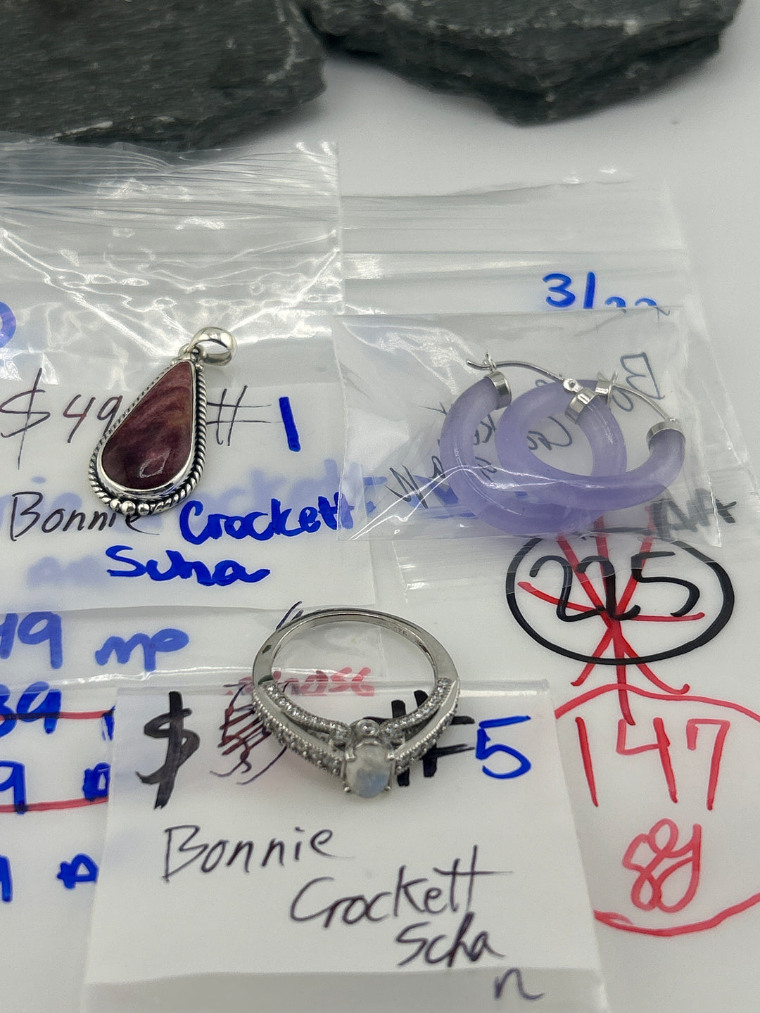 RESERVED FOR: Bonnie Crockett Scha- 3/22/2025 The Collective Boutique App Live Show - 3 Sterling Silver Items