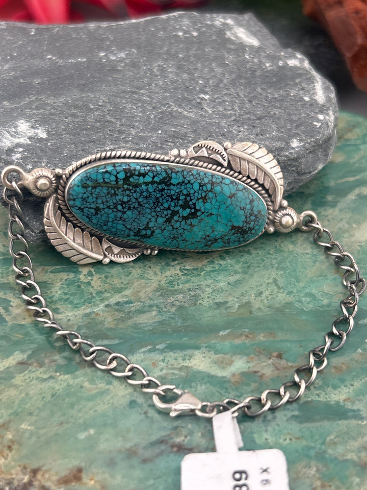 Southwest 925 Sterling Silver Dry Creek Turquoise Bracelet