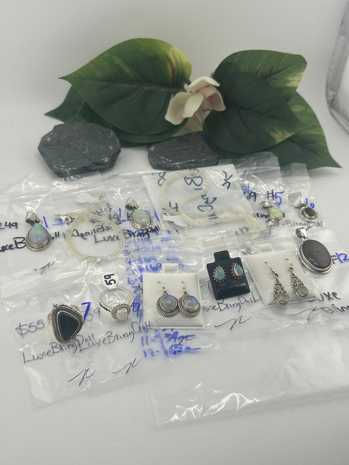 RESERVED FOR: LuxeBlingDoll *BAG 2* - 6/5/2025 tiktok (48 hr) Reservation Live Show - 12 Sterling Silver Items
