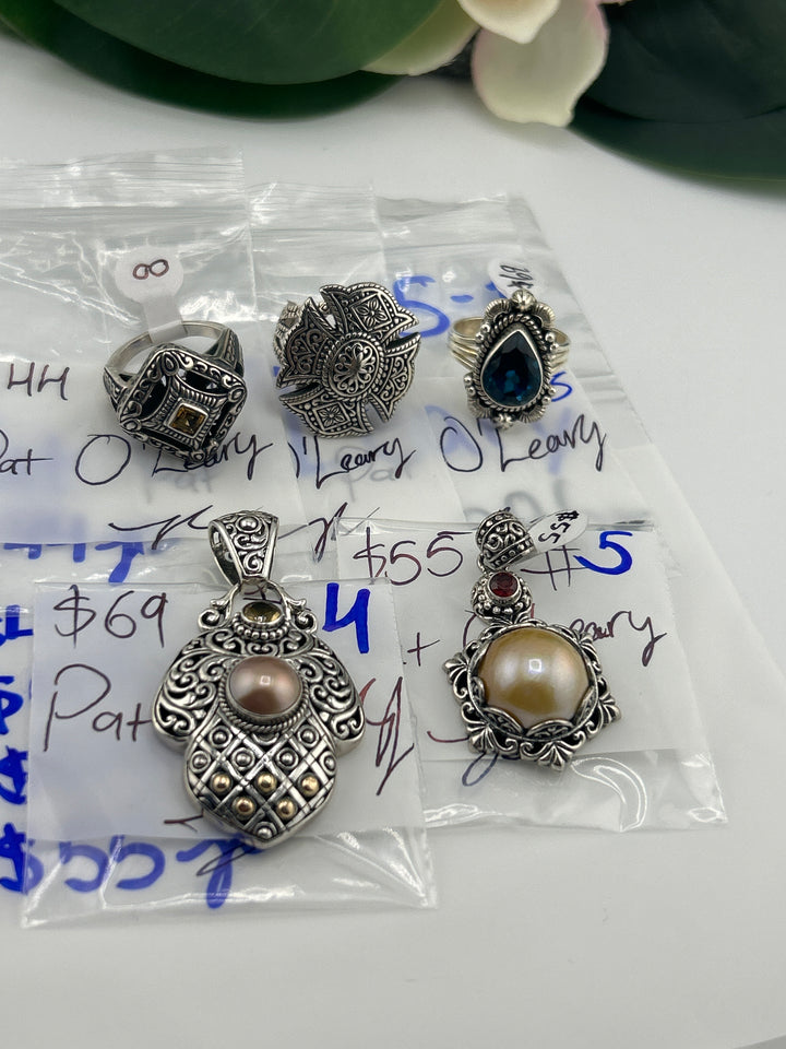 RESERVED FOR:  Pat O' Leary- 5/1/2025 tiktok Live Show -5  Sterling Silver Items