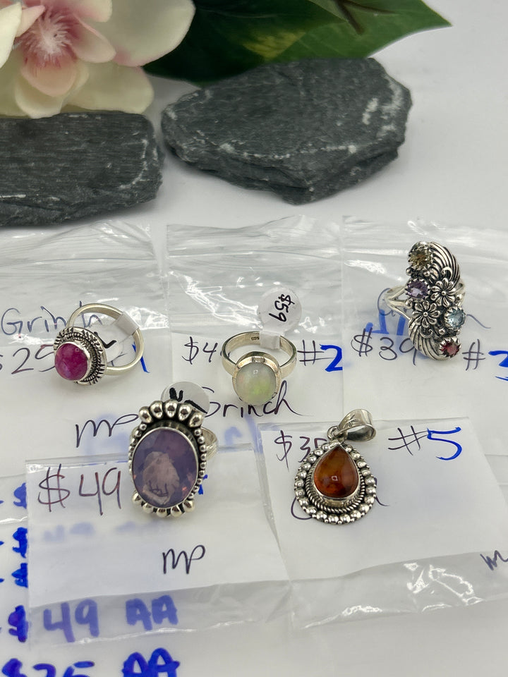 RESERVED FOR: Grinch - 4/2/2025 Tiktok Live Show - 5 Sterling Silver Items