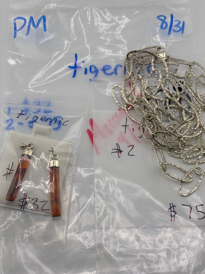 PM SHOW 48HR - RESERVED FOR: tigernic - 8/31/2025 FL tiktok Live Show - 2 Sterling Silver Items