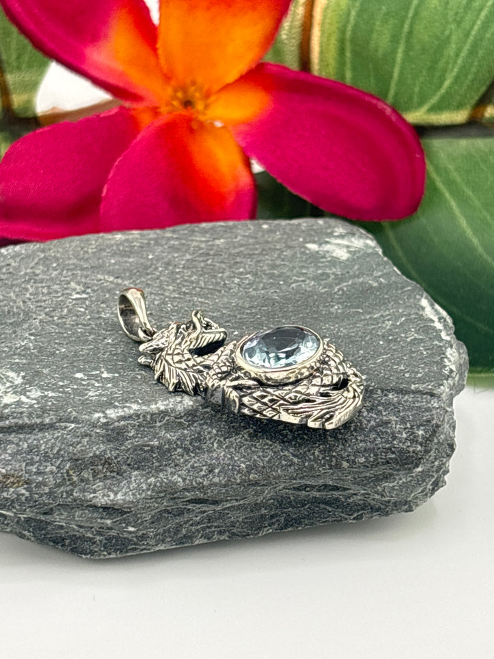 Bali Topaz Dragon Pendant