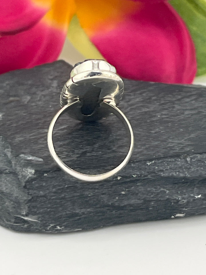 Titanium Druzy and 925 Sterling Silver Ring